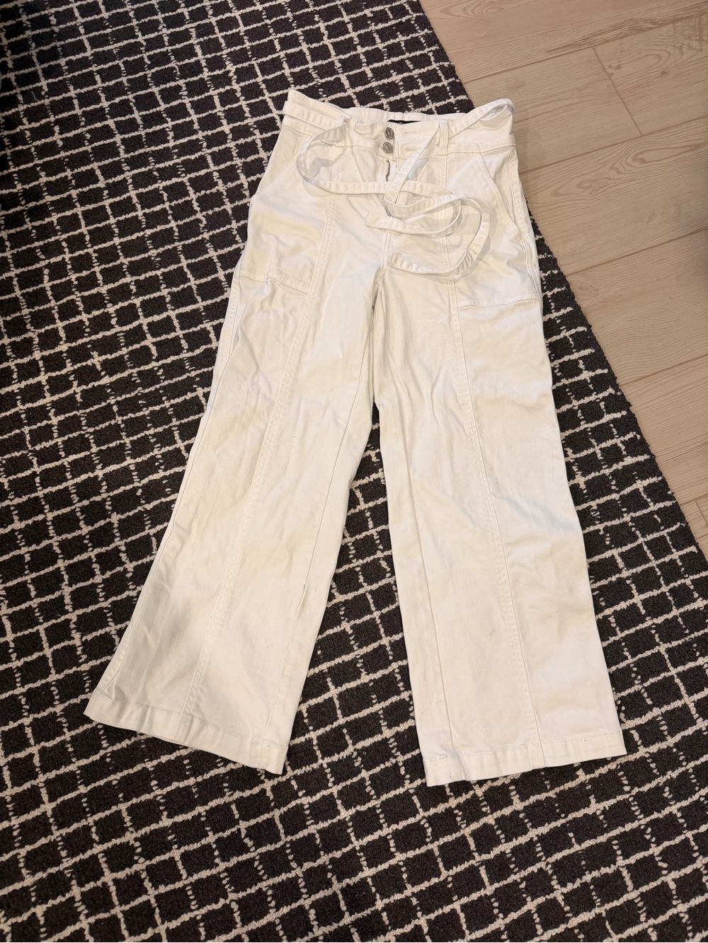 Hudson Jeans White Boot Cut Cargo Pants